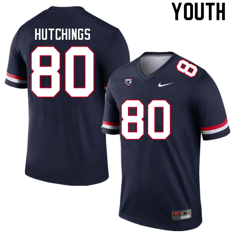 Youth #80 Connor Hutchings Arizona Wildcats College Football Jerseys Sale-Navy